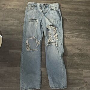 aeropostale ripped baggy jeans